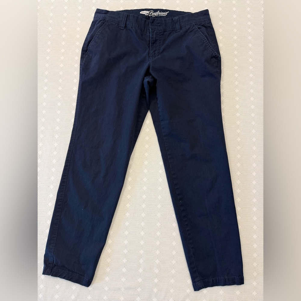 Old Navy Women's Dark Blue Boyfriend Chinos